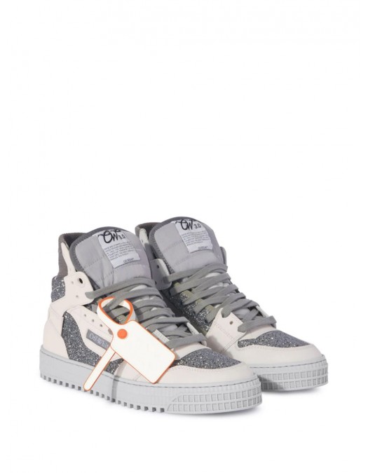 SNEAKERS OFF WHITE, 3.0 Off Court, Grey Glitter, Women - OWIA112F24LEA0040972