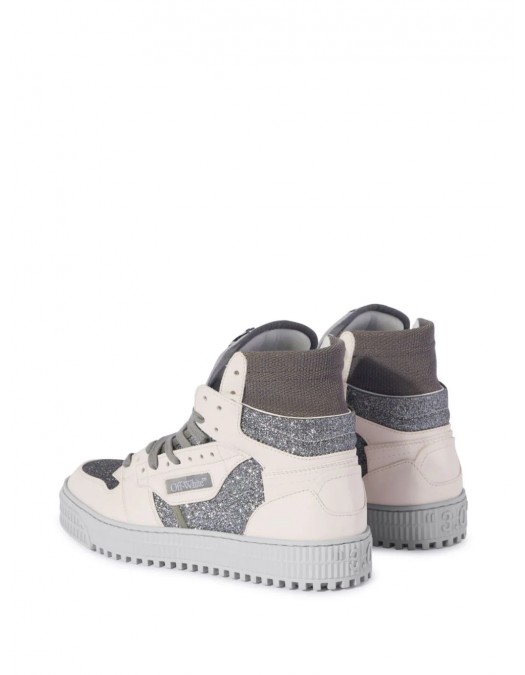 SNEAKERS OFF WHITE, 3.0 Off Court, Grey Glitter, Women - OWIA112F24LEA0040972