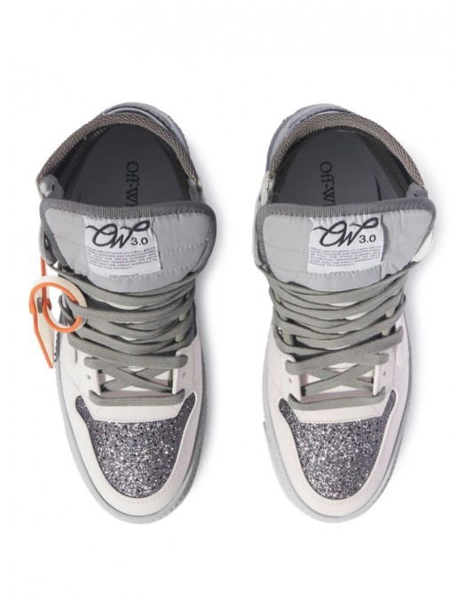 SNEAKERS OFF WHITE, 3.0 Off Court, Grey Glitter, Women - OWIA112F24LEA0040972