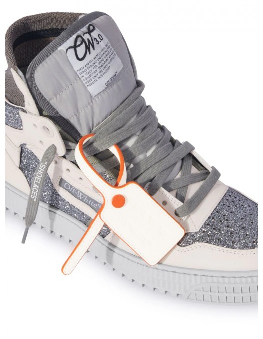 SNEAKERS OFF WHITE, 3.0 Off Court, Grey Glitter, Women - OWIA112F24LEA0040972