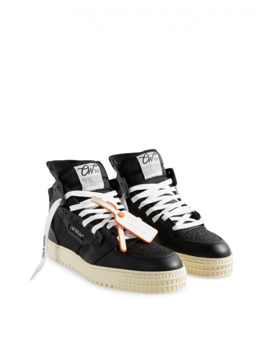 SNEAKERS OFF WHITE, 3.0 Off Court, Black Glitter, Women - OWIA112F24LEA0041010