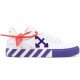 Sneakers OFF WHITE, Bumbac, Alb cu dungi mov - OWIA178R21FAB0010135