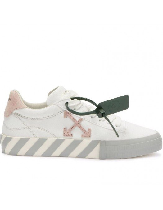Sneakers OFF WHITE, Bumbac, White Pink Vulcanized, Tag Verde - OWIA178S22FAB0010130