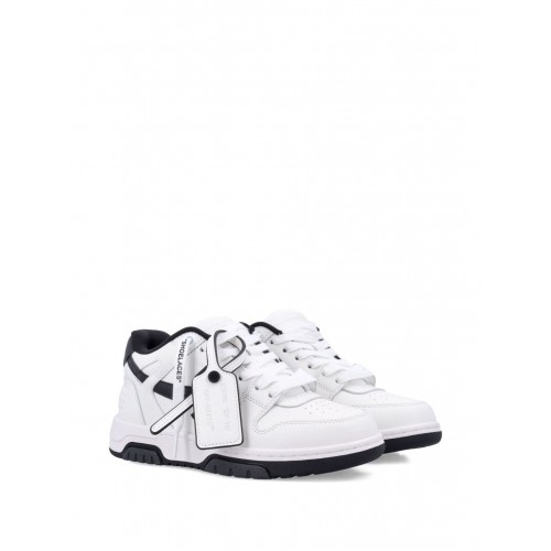 Sneakers OFF WHITE, Out of Office, Black Arrow logo, Piele, Alb Sneakers OFF WHITE, Out of Office, Black Arrow logo, Piele, Alb