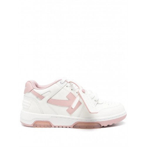Sneakers OFF WHITE, Out Of Office, Pink Leather, White Sneakers OFF WHITE, Out Of Office, Pink Leather, White