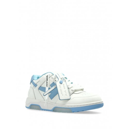 Sneakers OFF WHITE, Out Of Office, Baby Blue Leather, White Sneakers OFF WHITE, Out Of Office, Baby Blue Leather, White