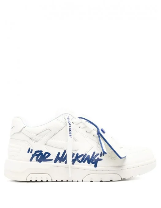 SNEAKERS OFF WHITE, Out Of Office, Electric Blue Details, Women, White - OWIA259F24LEA0060145