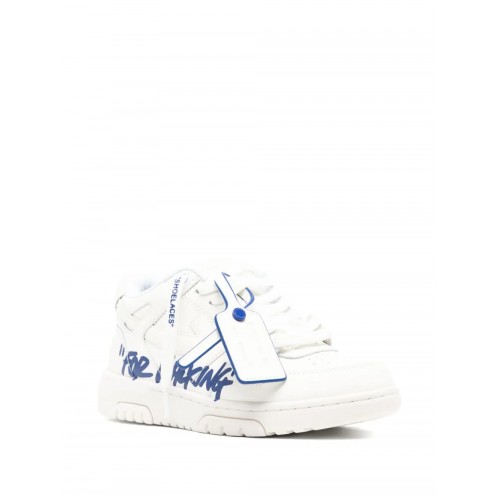 SNEAKERS OFF WHITE, Out Of Office, Electric Blue Details, Women, White SNEAKERS OFF WHITE, Out Of Office, Electric Blue Details, Women, White