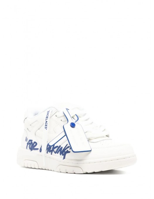 SNEAKERS OFF WHITE, Out Of Office, Electric Blue Details, Women, White - OWIA259F24LEA0060145