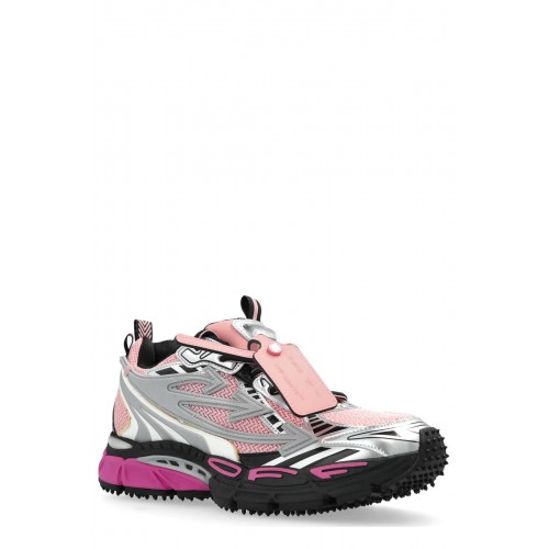 Sneakers OFF WHITE, Be Right Back Lace-Up, Women, Pink Details, Grey Sneakers OFF WHITE, Be Right Back Lace-Up, Women, Pink Details, Grey