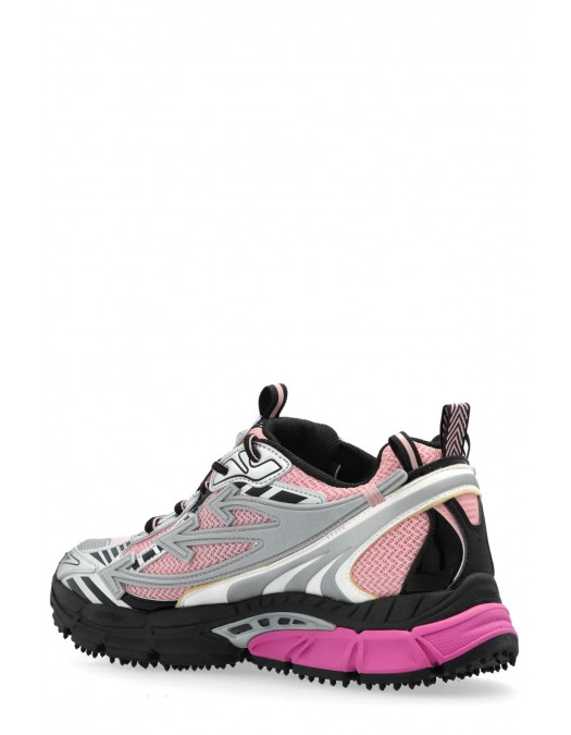 Sneakers OFF WHITE, Be Right Back Lace-Up, Women, Pink Details, Grey - OWIA289S25FAB0013C3B