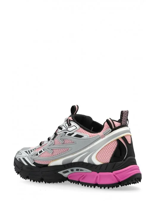 Sneakers OFF WHITE, Be Right Back Lace-Up, Women, Pink Details, Grey - OWIA289S25FAB0013C3B
