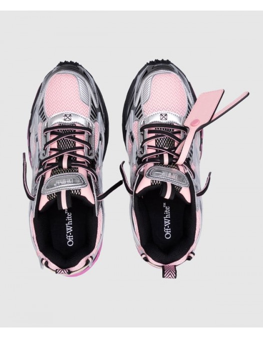 Sneakers OFF WHITE, Be Right Back Lace-Up, Women, Pink Details, Grey - OWIA289S25FAB0013C3B