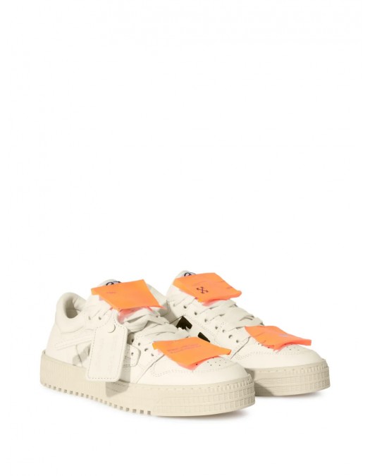 Sneakers OFF WHITE, 3.0 Off Court, Low Top, Orange Details, Arctic White - OWIA28EC99LEA0010120