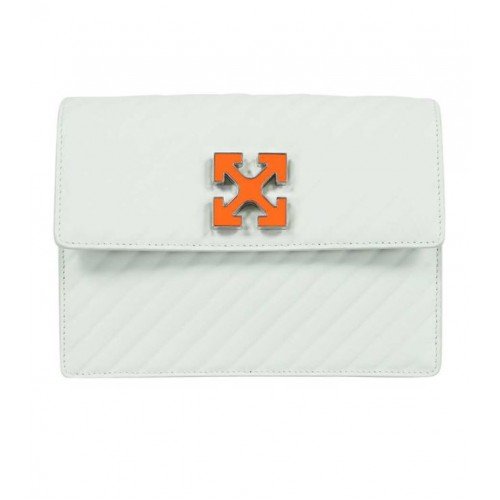 GEANTA OFF WHITE, Logo Portocaliu