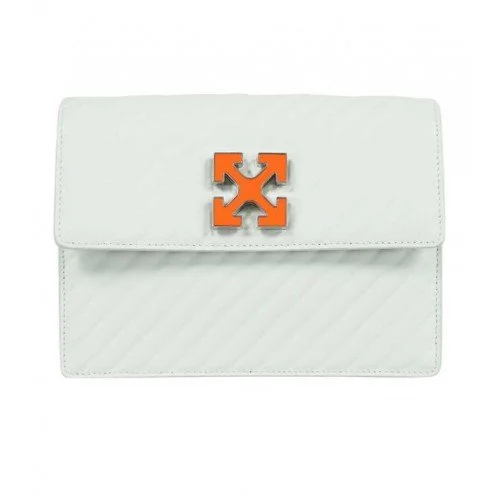 GEANTA OFF WHITE, Logo Portocaliu