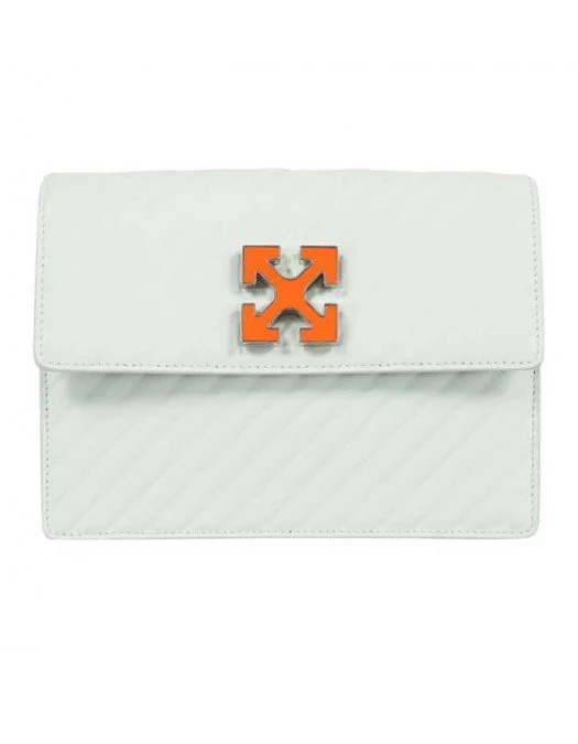GEANTA OFF WHITE, Logo Portocaliu - OWNN014F21LEA0045300 GEANTA OFF WHITE, Logo Portocaliu - OWNN014F21LEA0045300