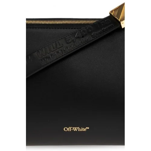 Geanta OFF WHITE, Logo Plaque Zip-Up Shoulder Bag