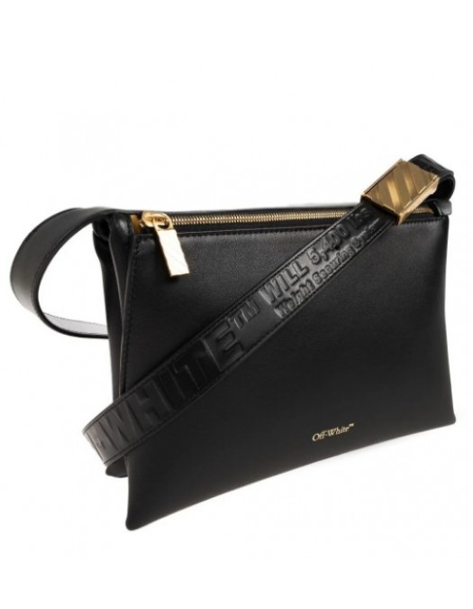 Geanta OFF WHITE, Logo Plaque Zip-Up Shoulder Bag - OWNN18MS26LEA0011000