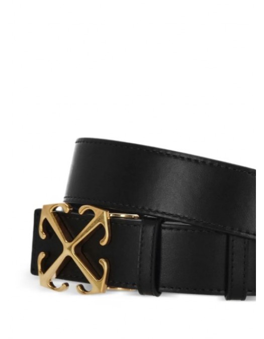 Curea OFF WHITE, signature Arrows motif-buckle leather belt - OWRB13AC99LEA0011001