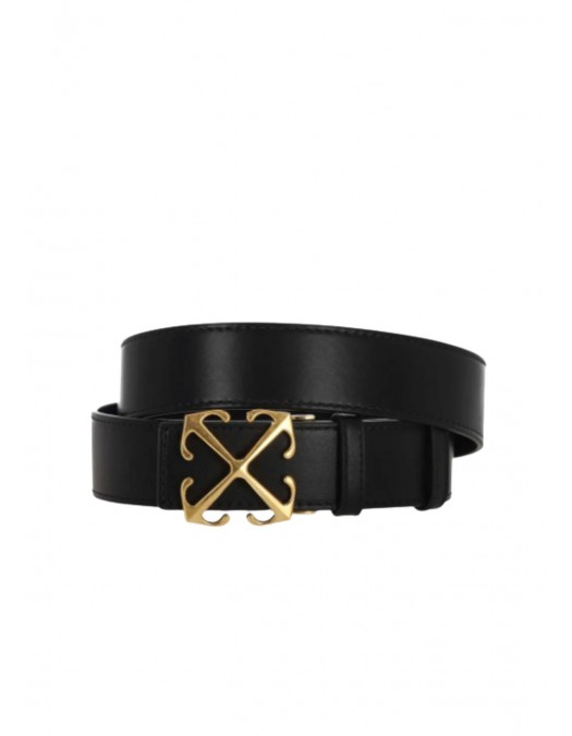 Curea OFF WHITE, signature Arrows motif-buckle leather belt - OWRB13AC99LEA0011001