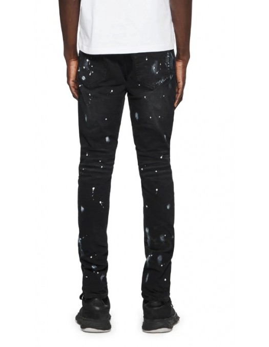 Jeans PURPLE, P001 Black Overspray, Low-rise Skinny Jeans - P001BRKS122
