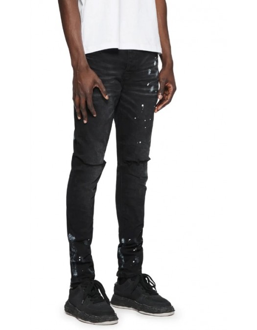 Jeans PURPLE, P001 Black Overspray, Low-rise Skinny Jeans - P001BRKS122
