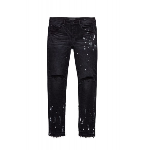 Jeans PURPLE, P001 Black Overspray, Low-rise Skinny Jeans