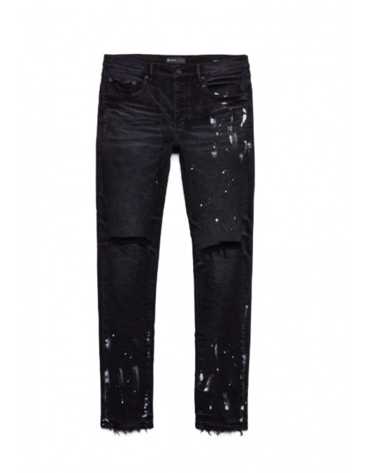 Jeans PURPLE, P001 Black Overspray, Low-rise Skinny Jeans - P001BRKS122