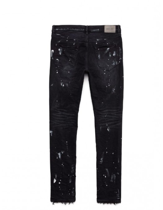 Jeans PURPLE, P001 Black Overspray, Low-rise Skinny Jeans - P001BRKS122