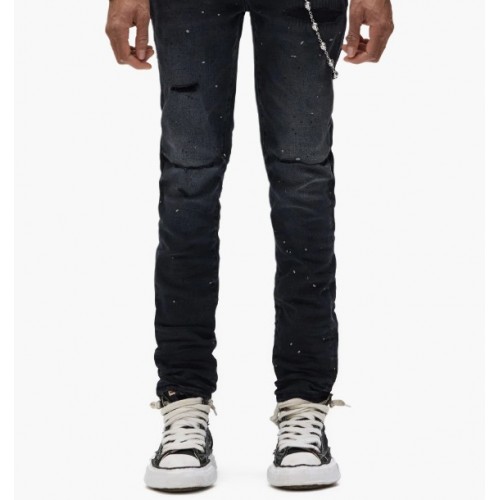 Jeans PURPLE, P001 low-rise, Reflective Paint Repair