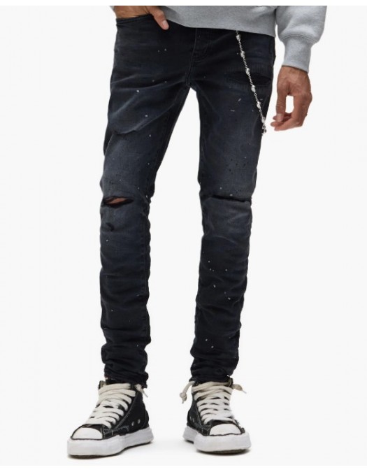 Jeans PURPLE, P001 low-rise, Reflective Paint Repair - P001CRPR524