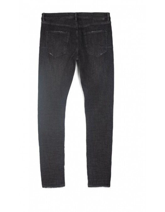Jeans PURPLE, Low rise skinny, Black Overspray - P001LIVI122