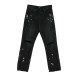 Jeans PURPLE, Distressed straight leg cotton jeans - P011BRKS526