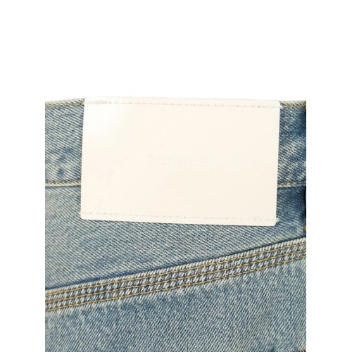 JEANS Purple, Distressed Slash Jeans, Mid-rise