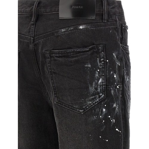 Jeans PURPLE, P011 Knee Slit Paint' jeans, Regular fit