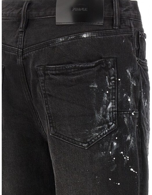 Jeans PURPLE, P011 Knee Slit Paint' jeans, Regular fit - P011RKS526