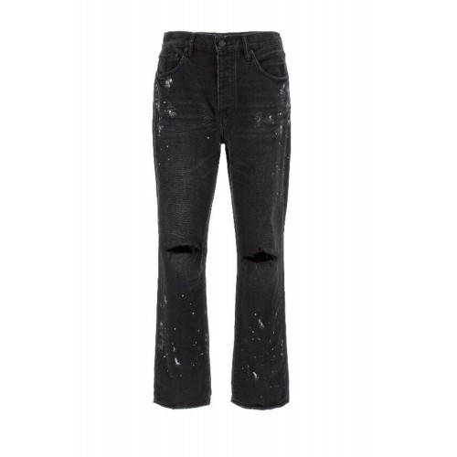 Jeans PURPLE, P011 Knee Slit Paint' jeans, Regular fit