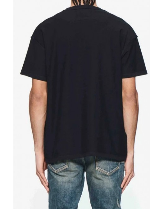 Tricou PURPLE, Textured Inside Out tee, Black - P101JBEG424