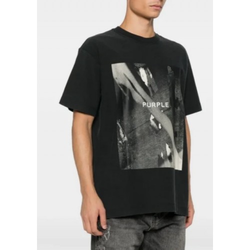 Tricou PURPLE,  T-shirt with print, black