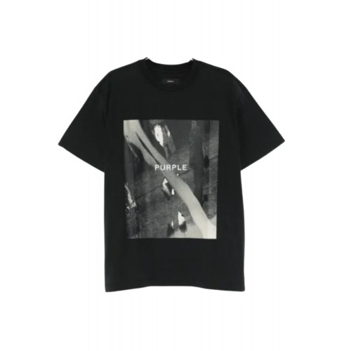 Tricou PURPLE,  T-shirt with print, black