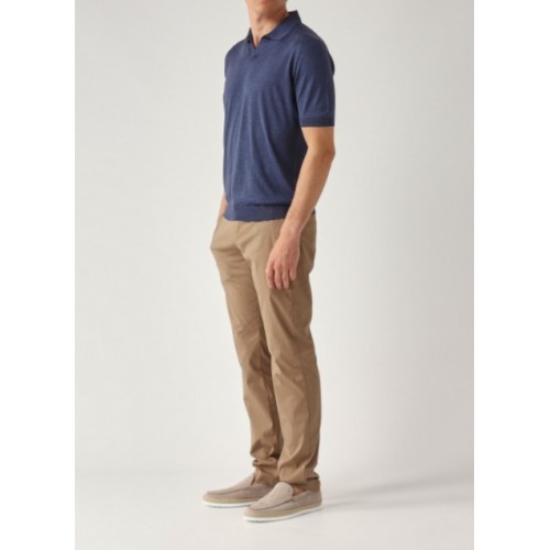 Tricou GRAN SASSO, Men's silk polo shirt 