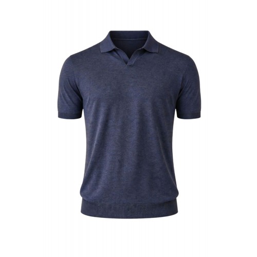Tricou GRAN SASSO, Men's silk polo shirt 