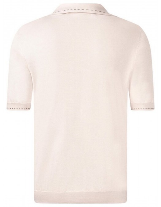 Tricou polo GRAN SASSO, Luxury Silk Cotton Polo, Cream - P20264314216224101