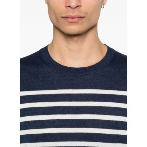 Tricou GRAN SASSO, striped short-sleeve sweater