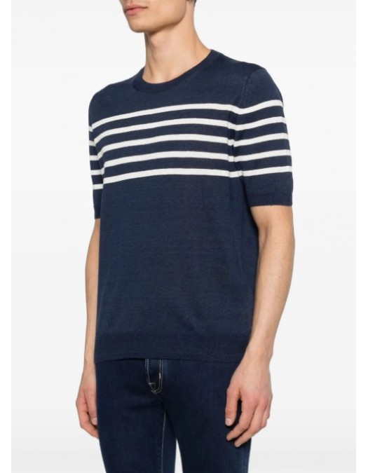 Tricou GRAN SASSO, striped short-sleeve sweater - P20265716918666598