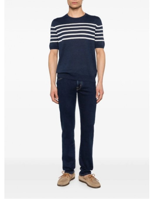 Tricou GRAN SASSO, striped short-sleeve sweater - P20265716918666598