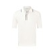 Tricou polo GRAN SASSO, Men's Knit Zip Up Polo, Alb - P20265717018047005
