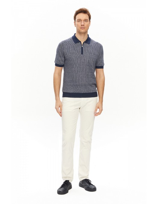Tricou GRAN SASSO,  Men's Knit Zip Up Polo - P20265717218647565