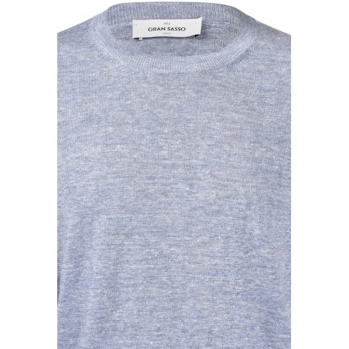 Tricou GRAN SASSO, Interlock pima cotton t-shirt, Blue